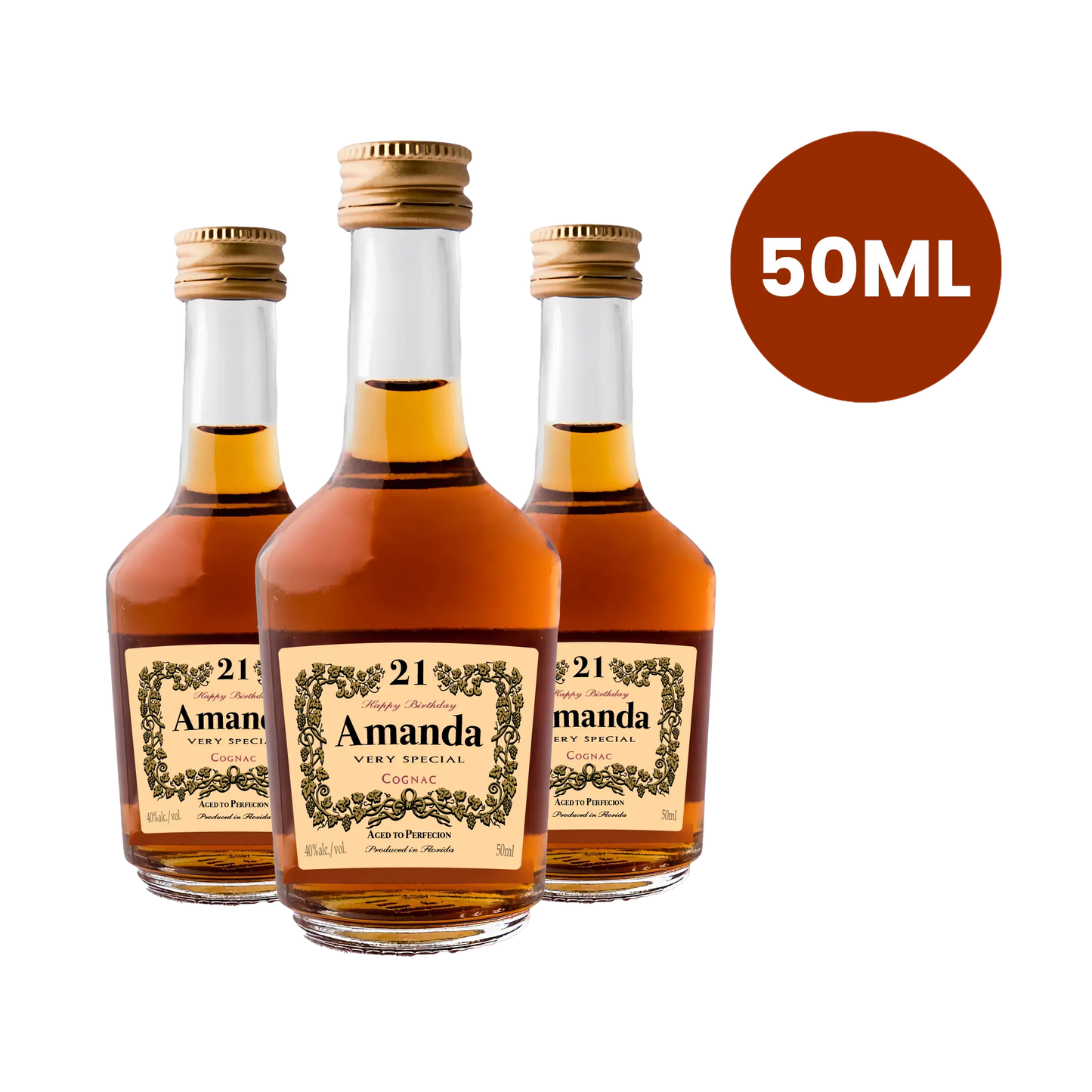Custom Cognac Mini Bottle Labels