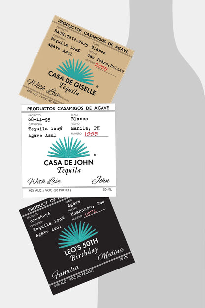 Personalized Casamigos Tequila Labels