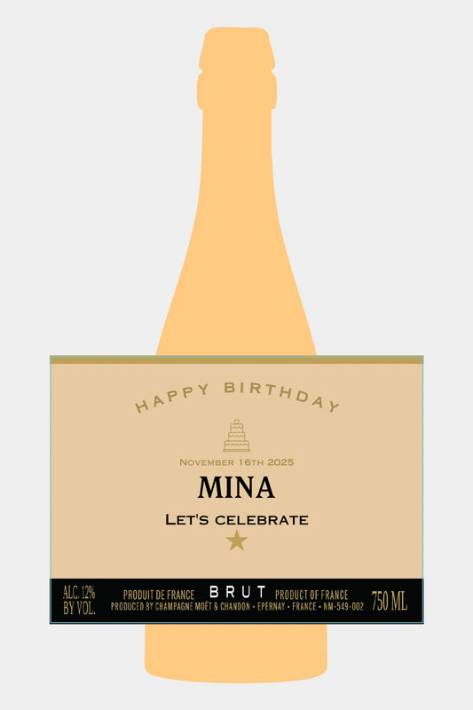 Personalised Moet and Chandon Imperial Label