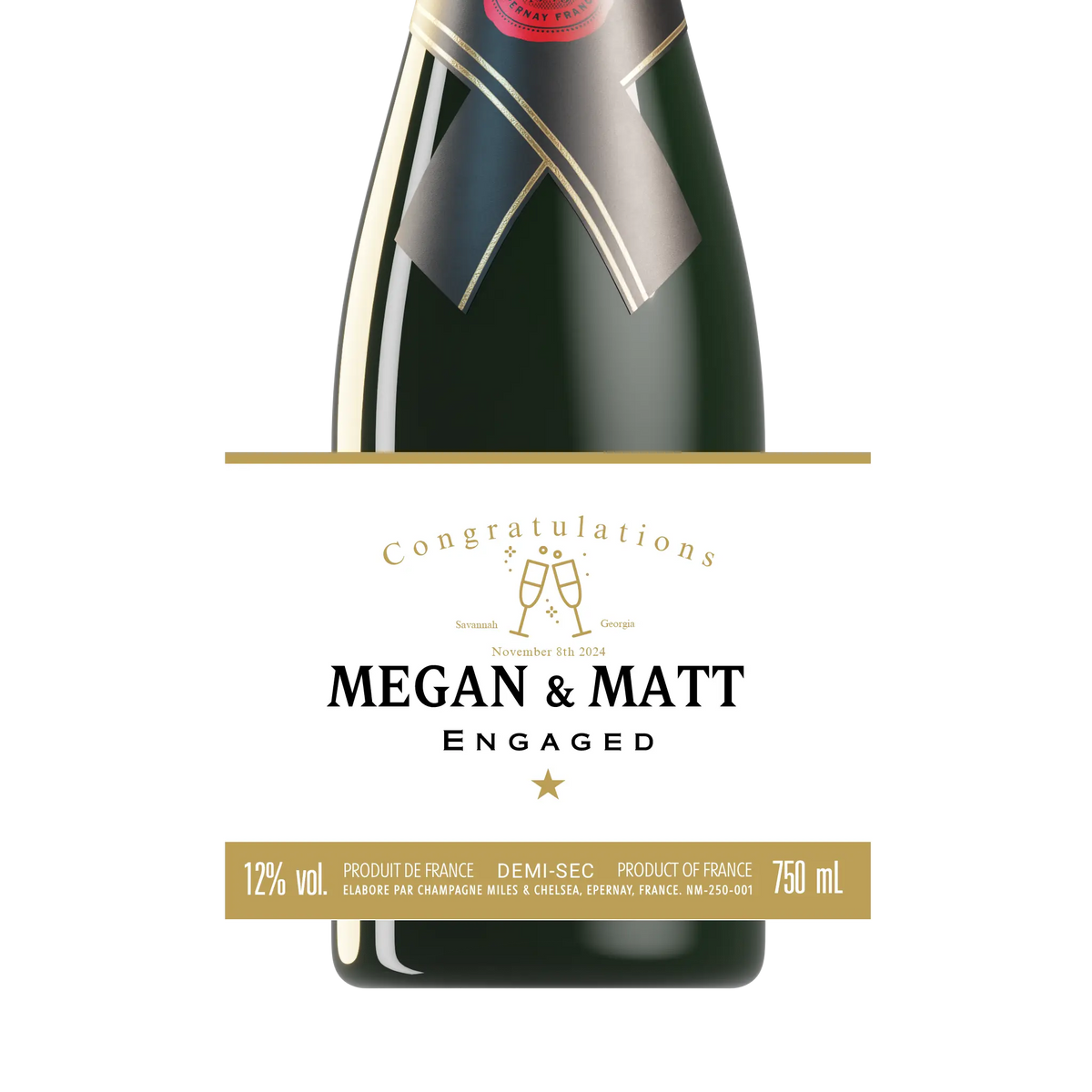Personalized  Ice Champagne Label