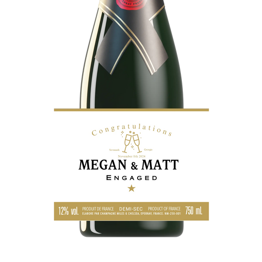 Personalized  Ice Champagne Label