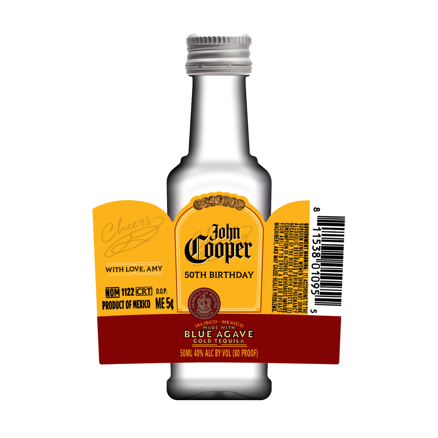 Custom Mini Jose Cuervo Especial Gold Label - 50ml