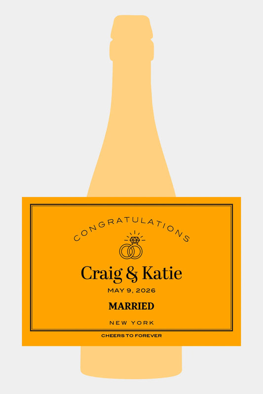 Personalized Modern Champagne Label