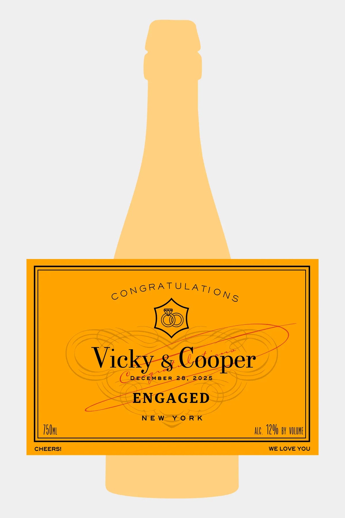 Personalized Veuve Clicquot Label
