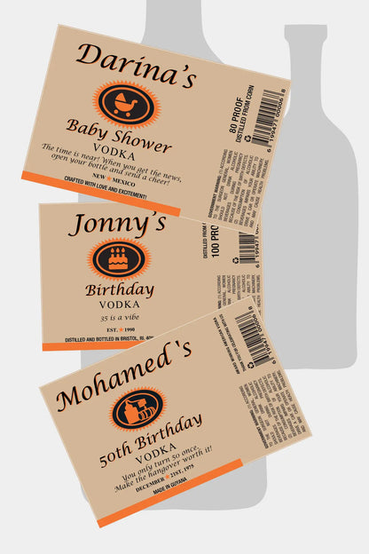 Personalized Vodka Labels for Tito's Mini Bottles