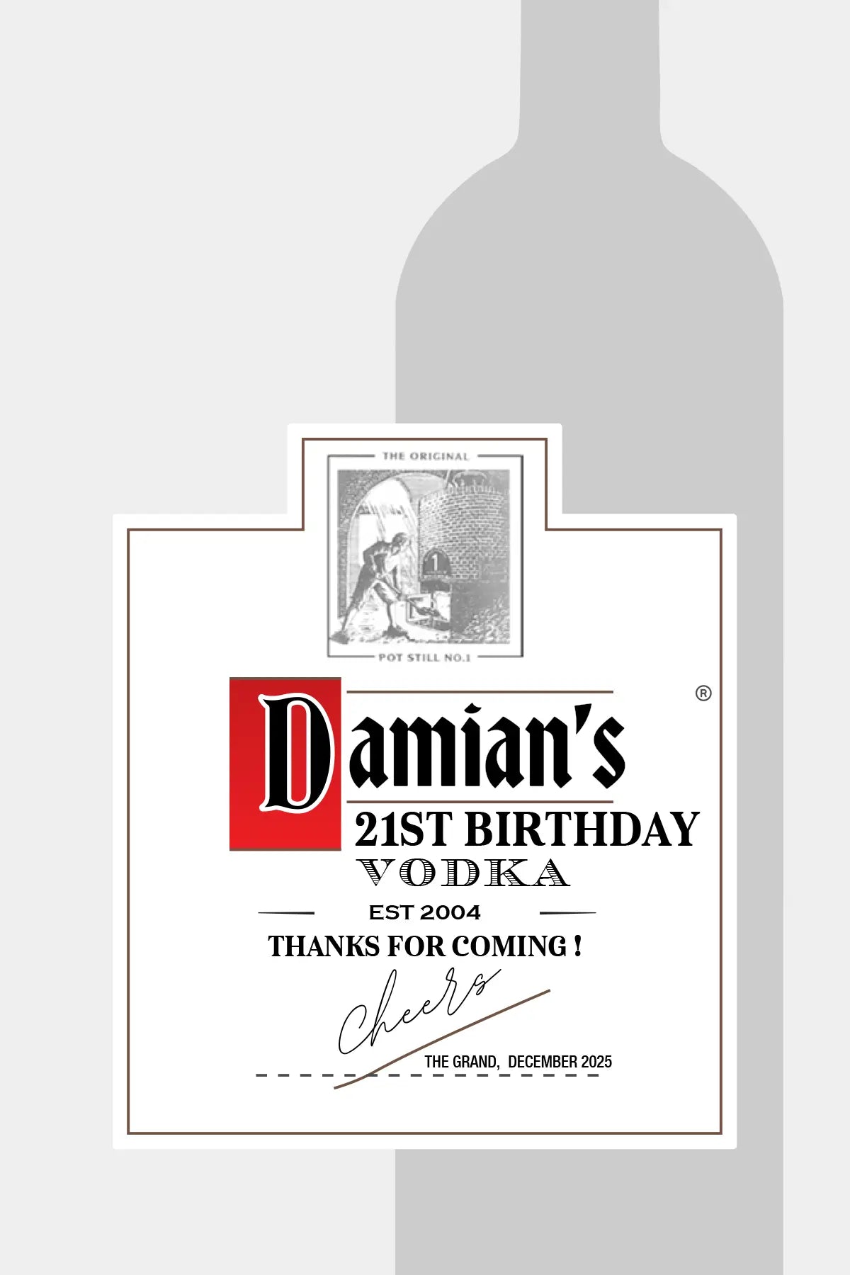 Personalized Labels for Ketel One Vodka Mini Bottles