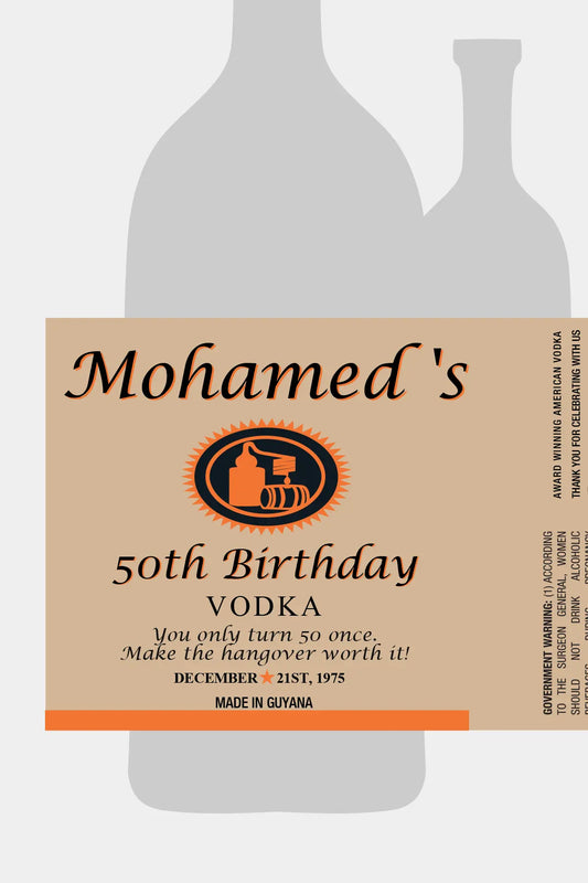 Personalized Vodka Labels for Tito's Mini Bottles