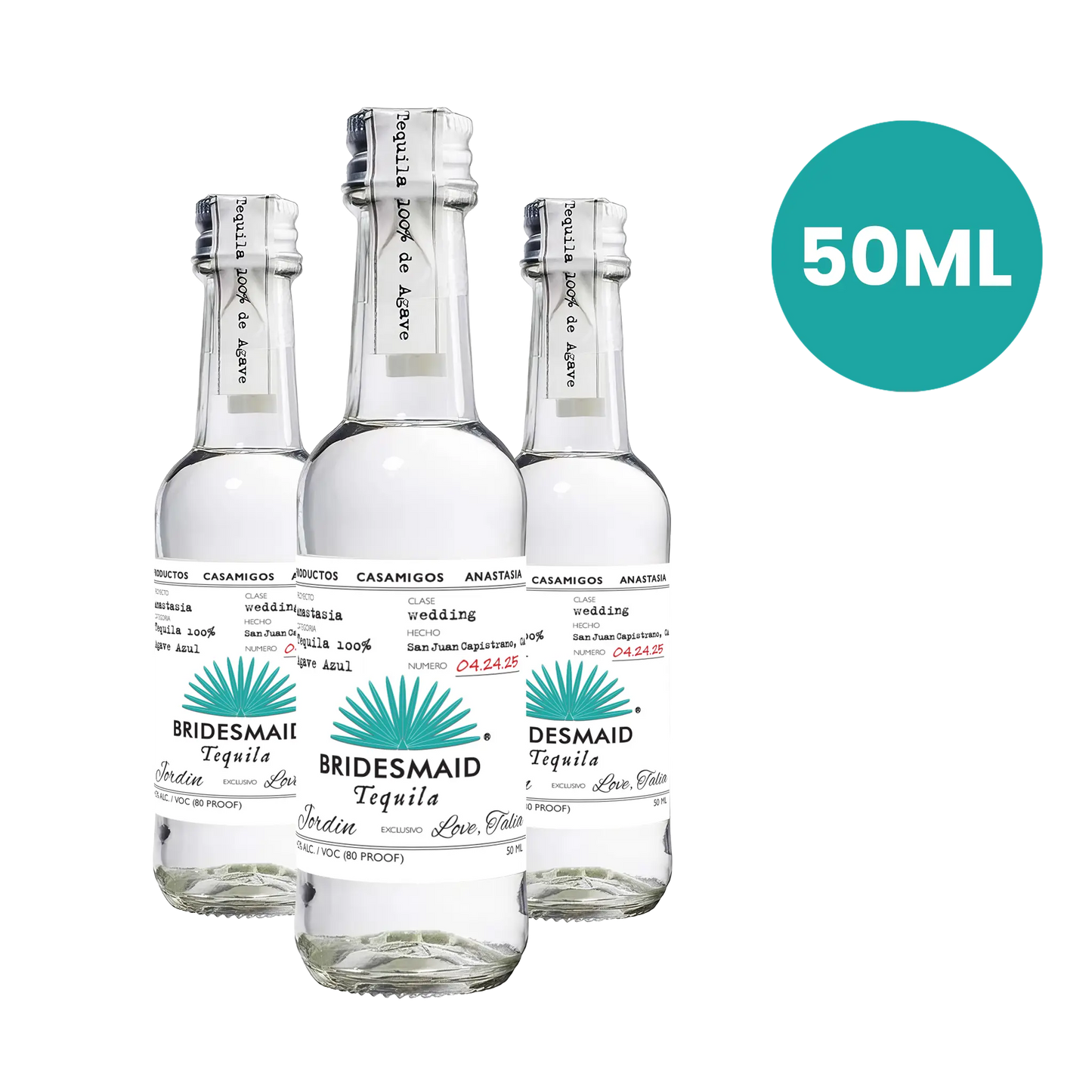Custom  Casamigos Tequila Mini Bottle Labels - 50ml