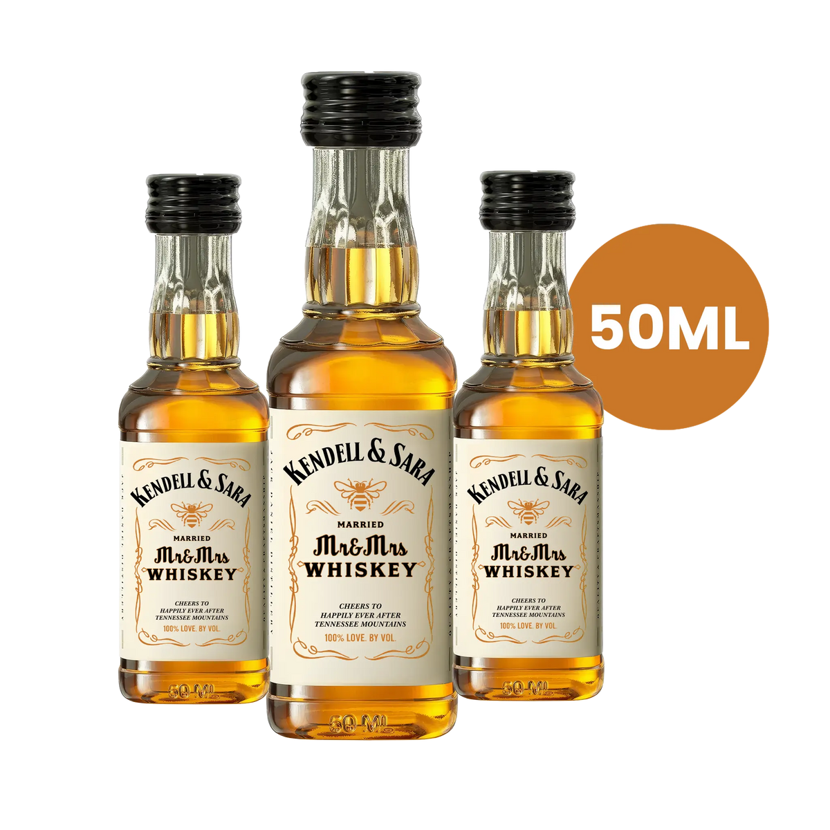 Custom Honey Whiskey Mini Bottle Labels