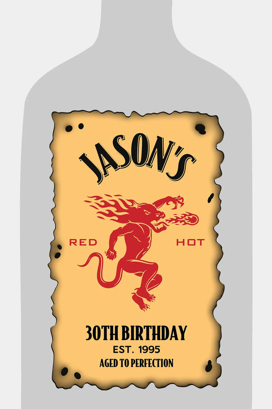 Custom  Fireball Whiskey Mini Bottle Labels